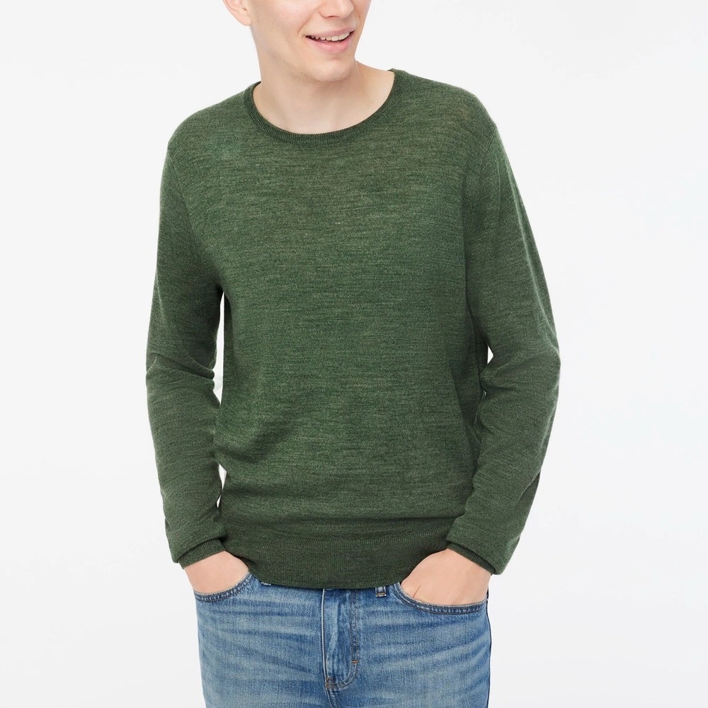 J Crew Factory Men's Small Crew Neck Sweater Green Style AP638